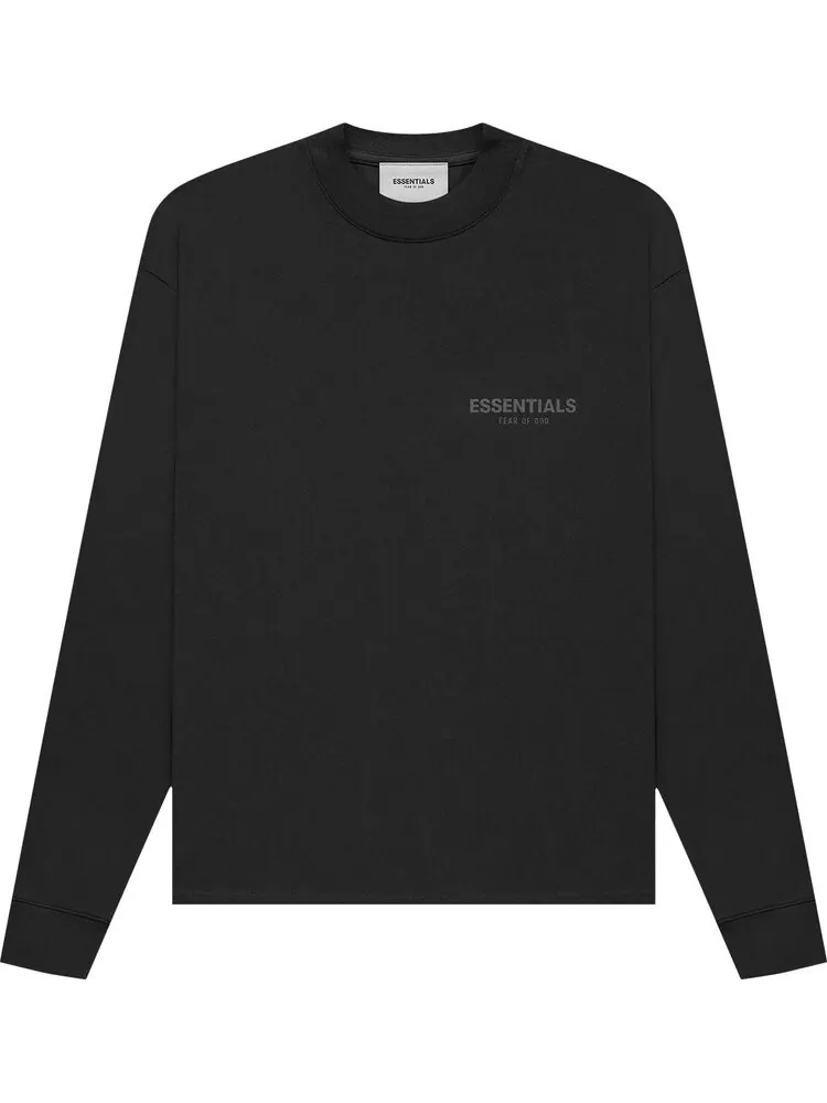 Лонгслив Fear of God Essentials Long-Sleeve Tee 'Stretch Limo' — изображение 1 из 2, черный