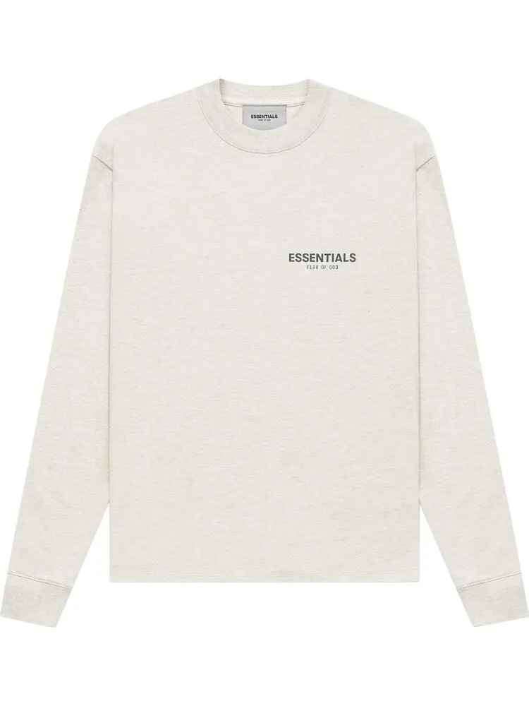 Лонгслив Fear of God Essentials Long-Sleeve Tee 'Light Heather Oatmeal' — изображение 1 из 1, бежевый