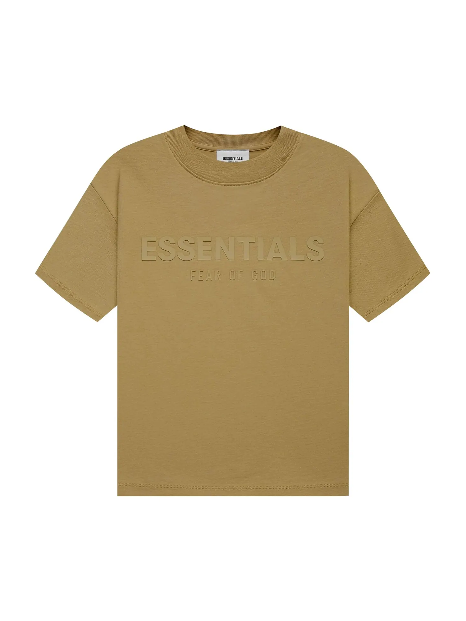 Детская футболка с короткими рукавами Fear of God Essentials, цвет Янтарный — изображение 1 из 1