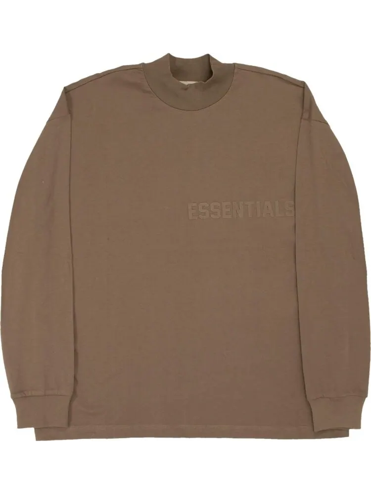 Лонгслив Fear of God Essentials Long-Sleeve Tee 'Wood' — изображение 1 из 1, коричневый