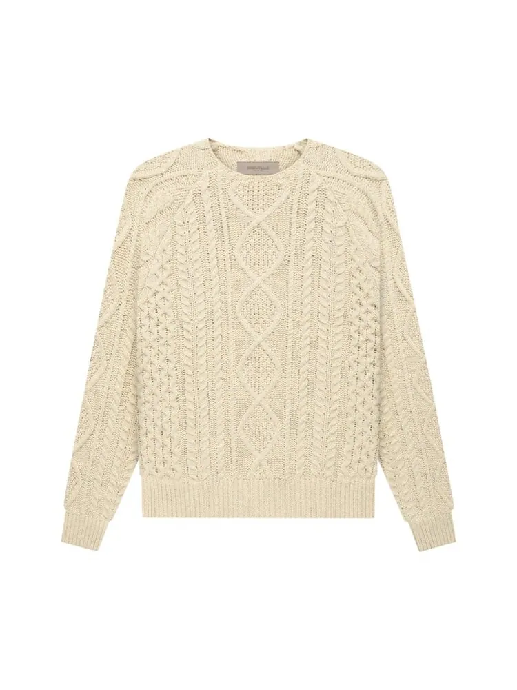Джемпер Fear of God Essentials Cable Knit 'Eggshell' — изображение 1 из 2, белый