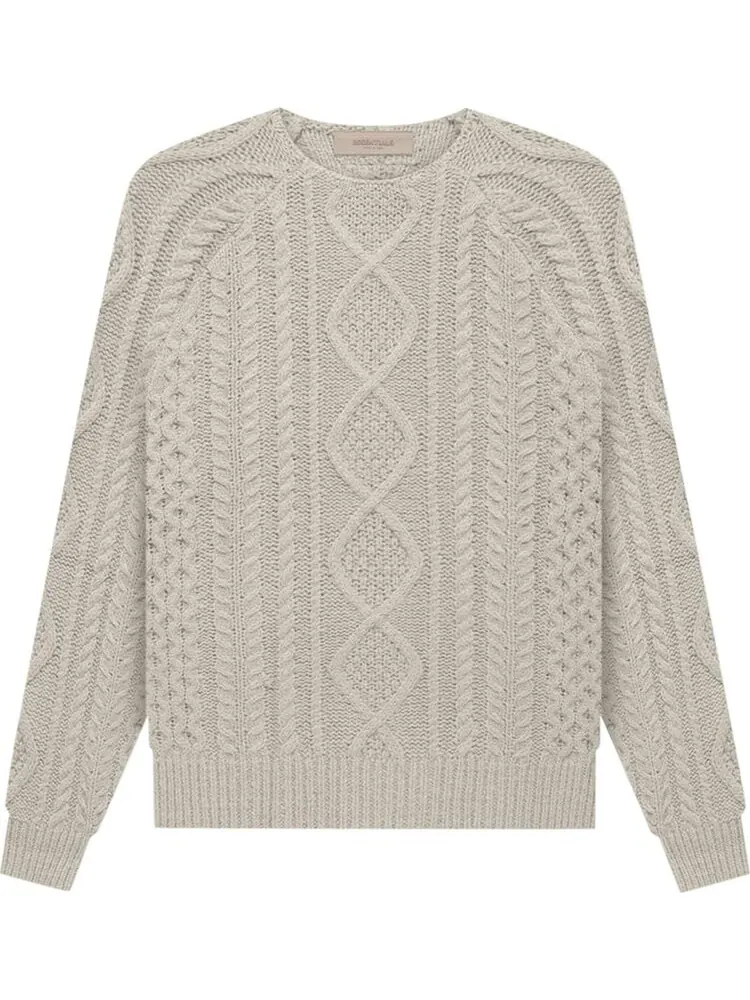Джемпер Fear of God Essentials Cable Knit 'Smoke' — изображение 1 из 2, серый