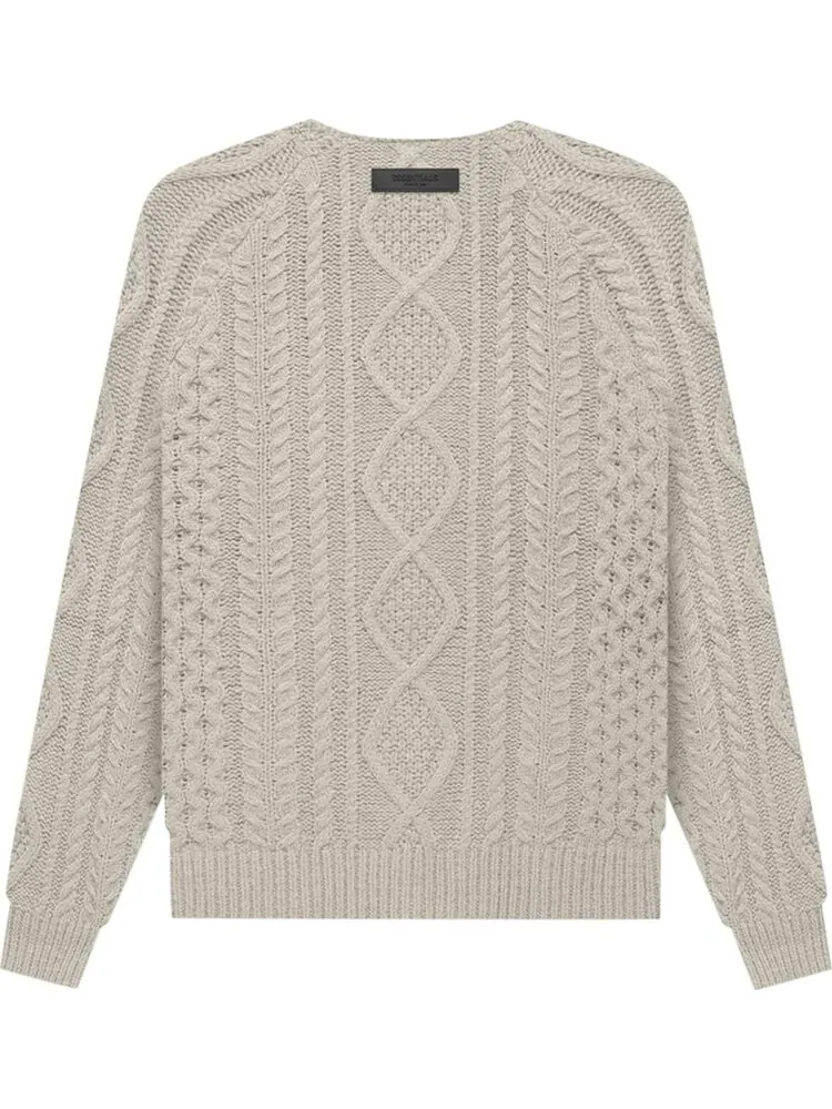 Джемпер Fear of God Essentials Cable Knit 'Smoke' — изображение 2 из 2, серый
