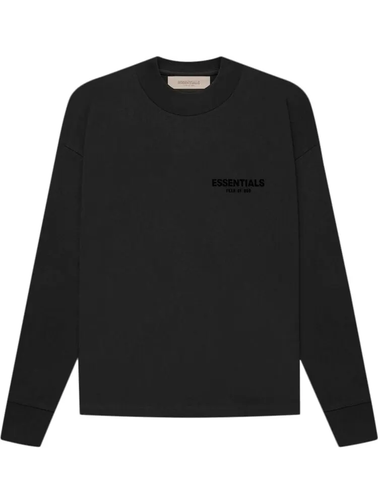Лонгслив Fear of God Essentials Long-Sleeve Tee 'Stretch Limo' — изображение 1 из 2, черный