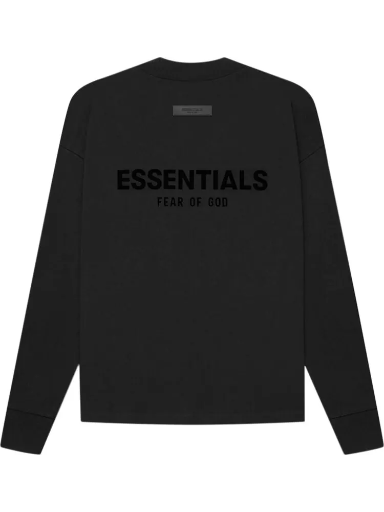 Лонгслив Fear of God Essentials Long-Sleeve Tee 'Stretch Limo' — изображение 2 из 2, черный