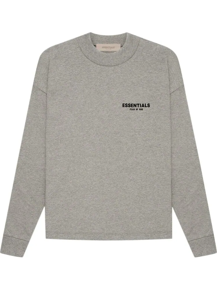 Лонгслив Fear of God Essentials Long-Sleeve Tee 'Dark Oatmeal' — изображение 1 из 2, серый