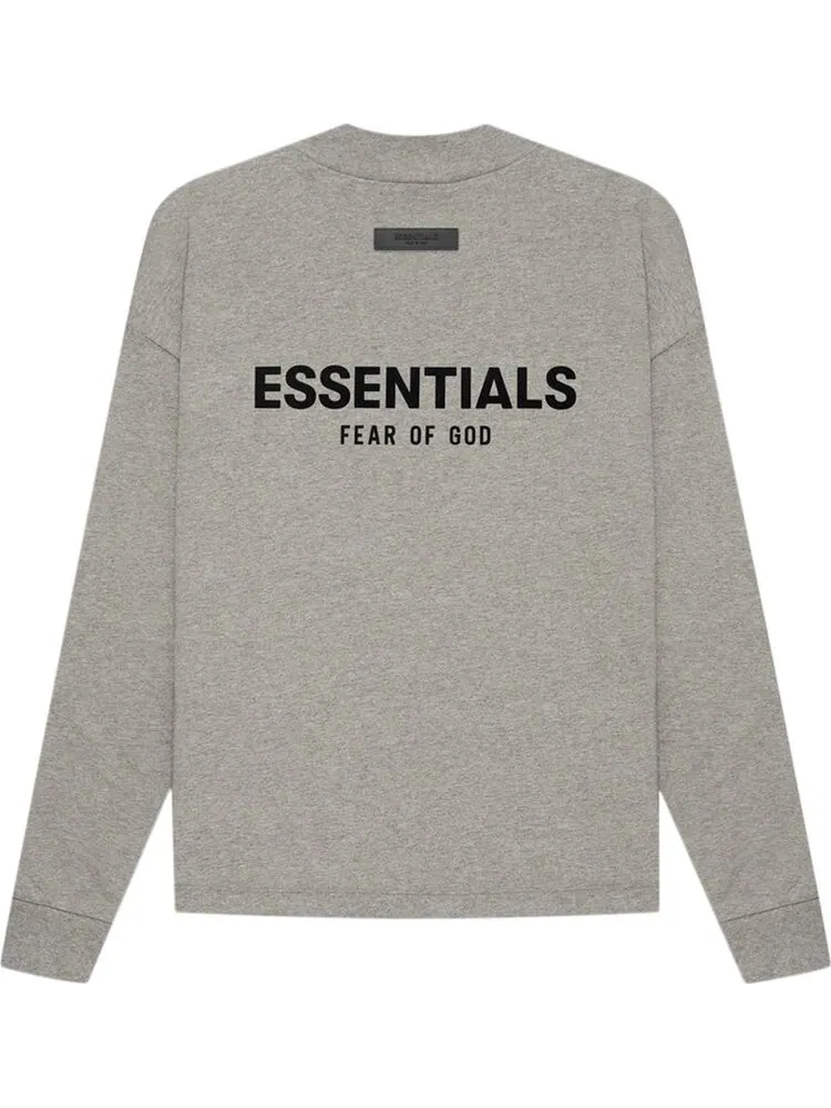 Лонгслив Fear of God Essentials Long-Sleeve Tee 'Dark Oatmeal' — изображение 2 из 2, серый