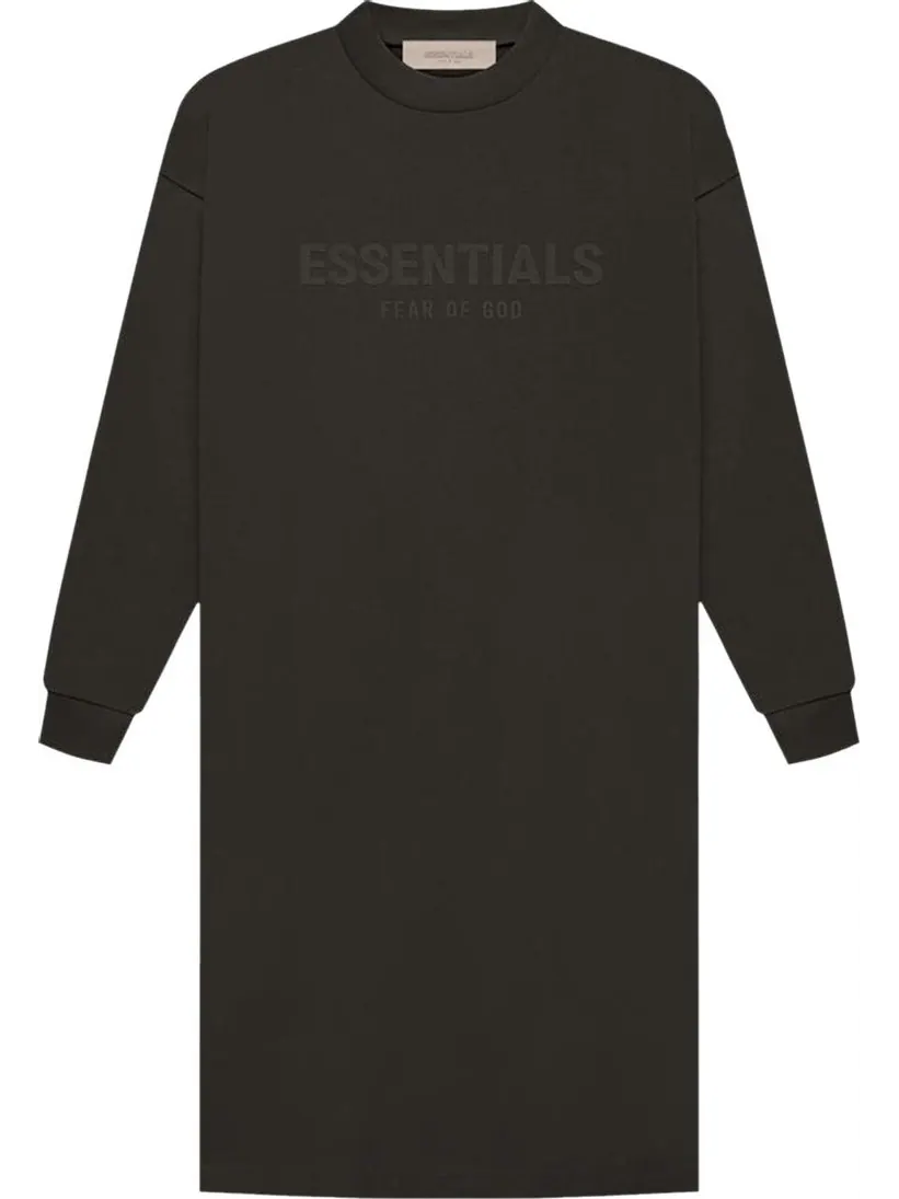 Платье Fear of God Essentials Long-Sleeve Tee Dress 'Off Black'
