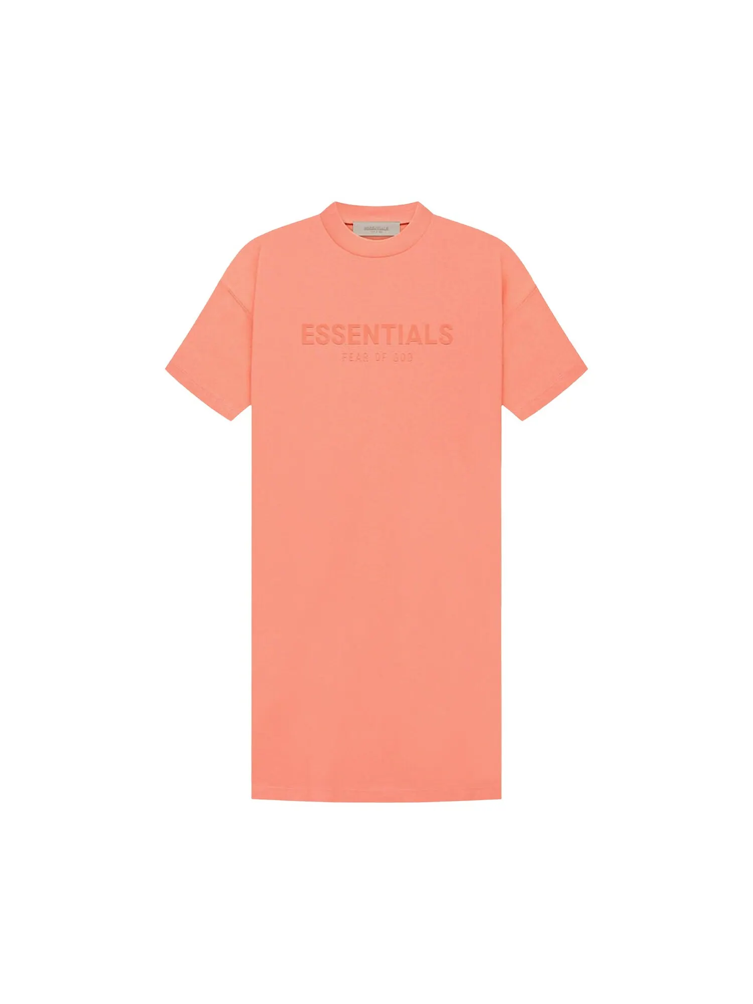 Платье-футболка Fear of God Essentials, цвет Коралл — изображение 1 из 2
