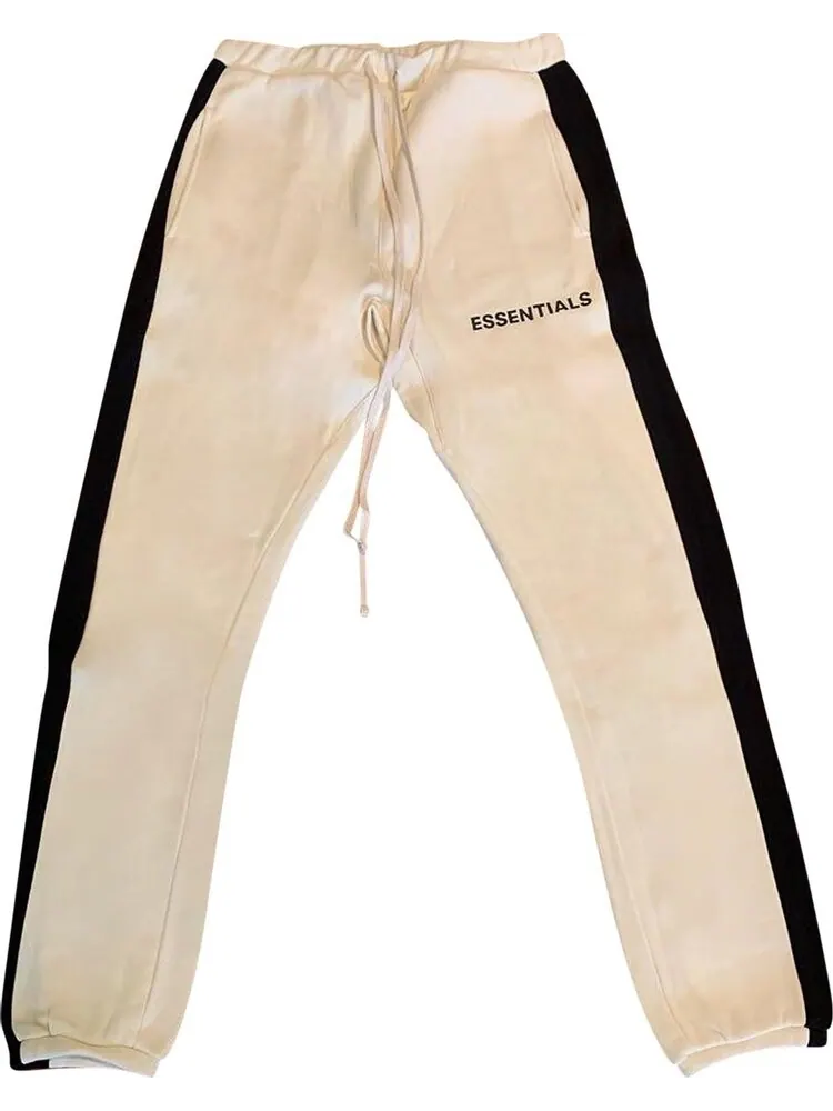 Спортивные брюки Fear of God Essentials Side Stripe Sweatpants 'Cream' — изображение 1 из 2, бежевый
