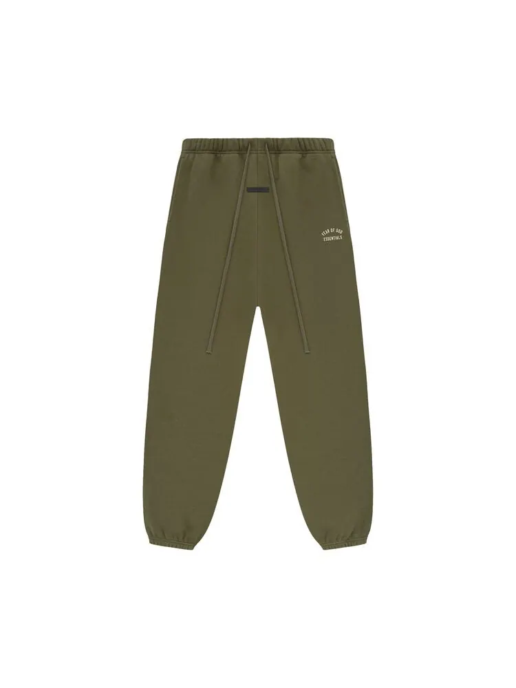 Спортивные брюки Fear of God Essentials Fleece Sweatpant Military — изображение 1 из 2, оливковый
