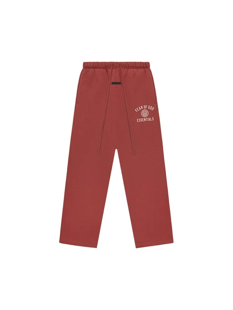Спортивные брюки Fear of God Essentials Fleece Relaxed Sweatpants 'Crimson' — изображение 1 из 2, красный