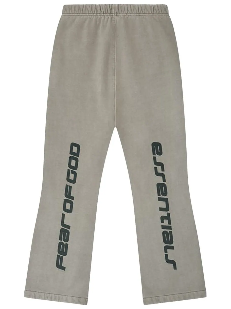 Спортивные брюки-клеш из плотного флиса Fear of God Essentials — изображение 2 из 2, серый