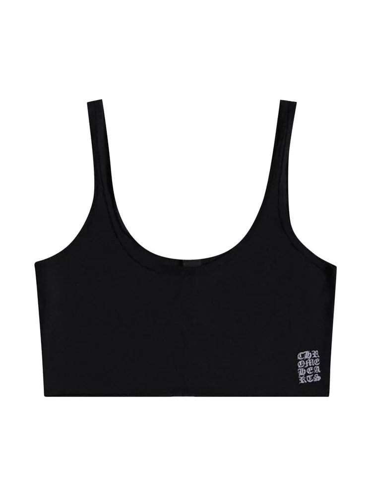 Топ Chrome Hearts Cropped Tank Top Black