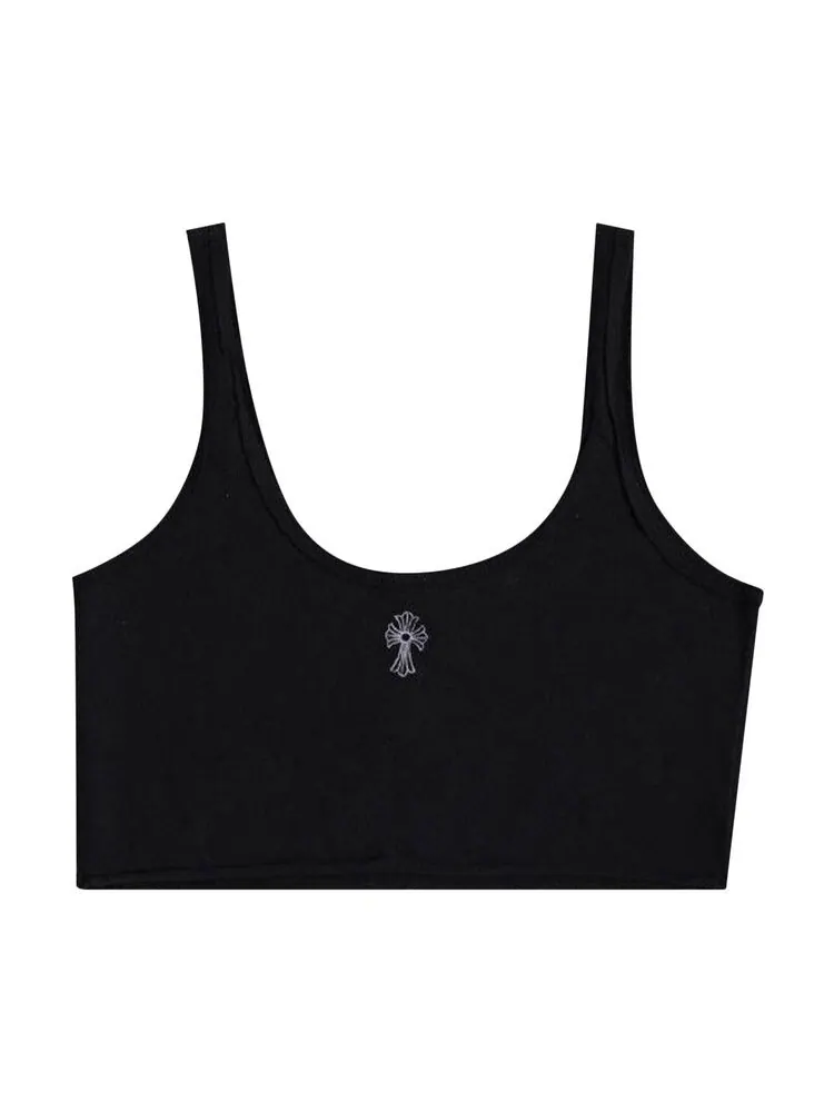 Топ Chrome Hearts Cropped Tank Top Black — изображение 2 из 2, черный