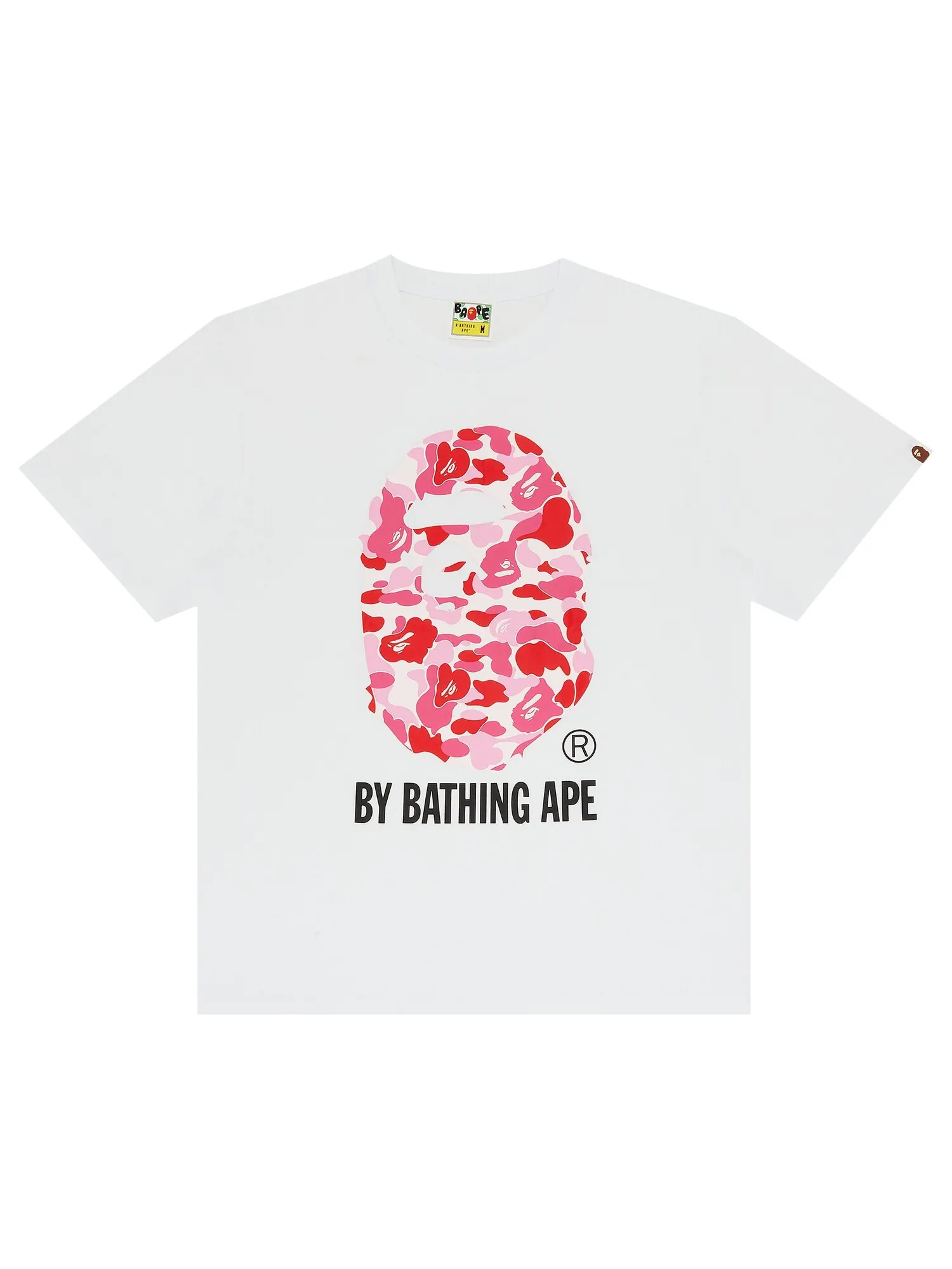 Футболка BAPE ABC By Bathing — изображение 1 из 3, белый/розовый