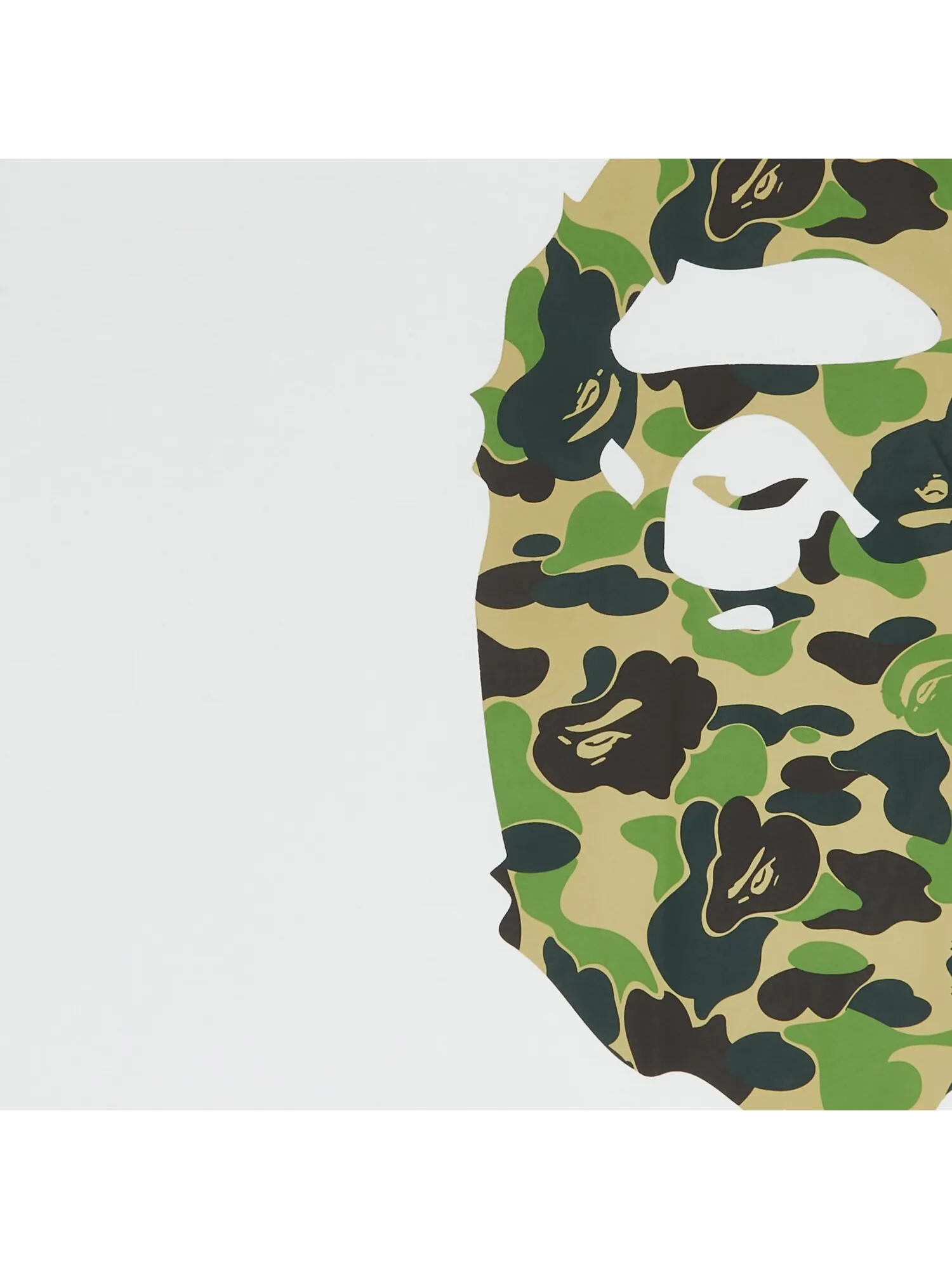 BAPE Футболка ABC Side Big Ape Head — изображение 3 из 3, белый/зеленый