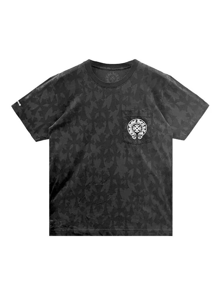 Футболка Chrome Hearts Cross Logo Monogram Scroll Logo Tee