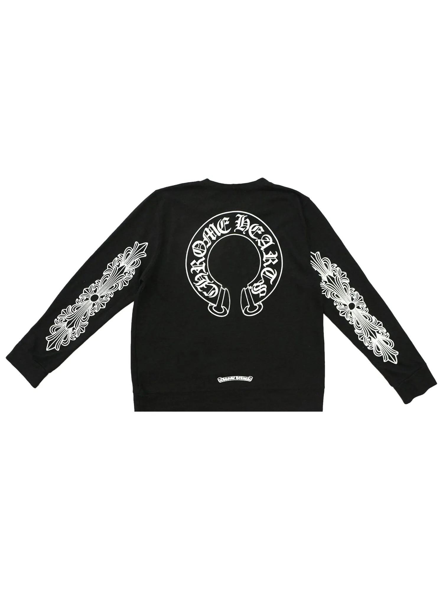 Футболка с длинными рукавами Chrome Hearts Horseshoe — изображение 2 из 2, черный/белый