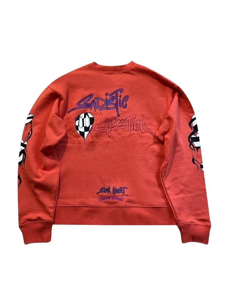 Толстовка Chrome Hearts Matty Boy Sadistic Lipstick Crewneck Red — изображение 2 из 2, красный