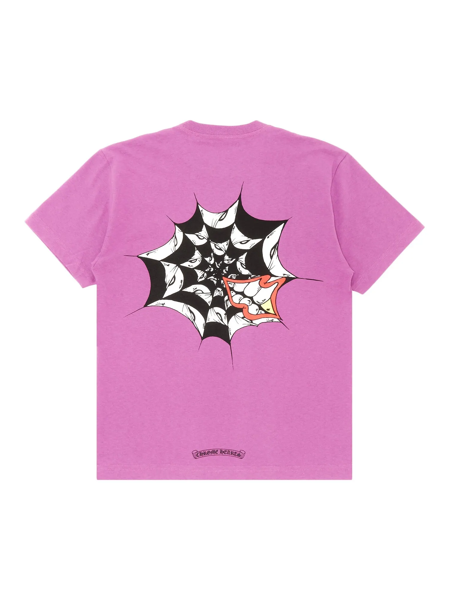 Футболка Chrome Hearts x Matty Boy Spider Web с надписью и карманом — изображение 2 из 3, фиолетовый