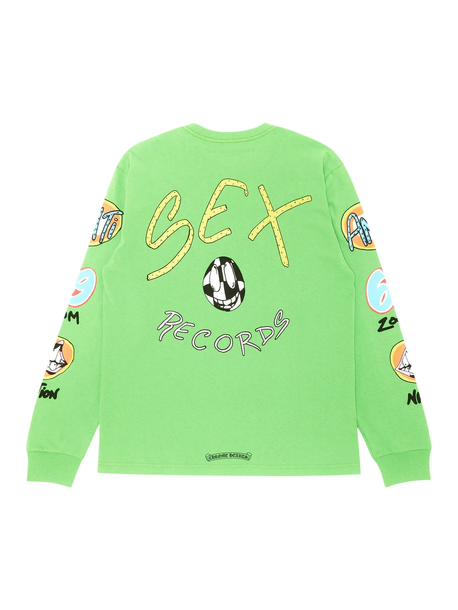 Зеленая футболка с длинными рукавами Chrome Hearts x Matty Boy Sex Records — изображение 2 из 3, зеленый