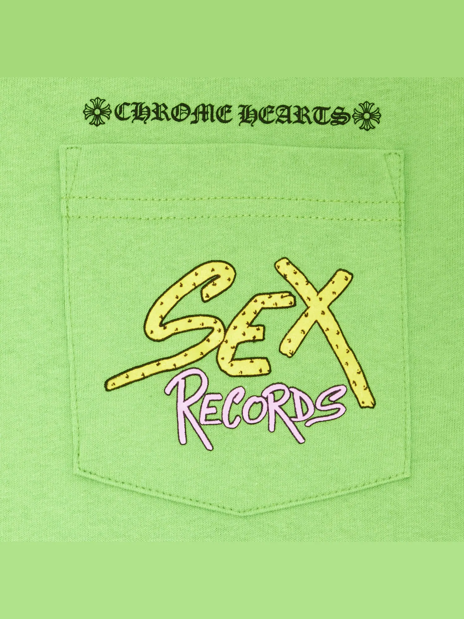 Зеленая футболка с длинными рукавами Chrome Hearts x Matty Boy Sex Records — изображение 3 из 3, зеленый