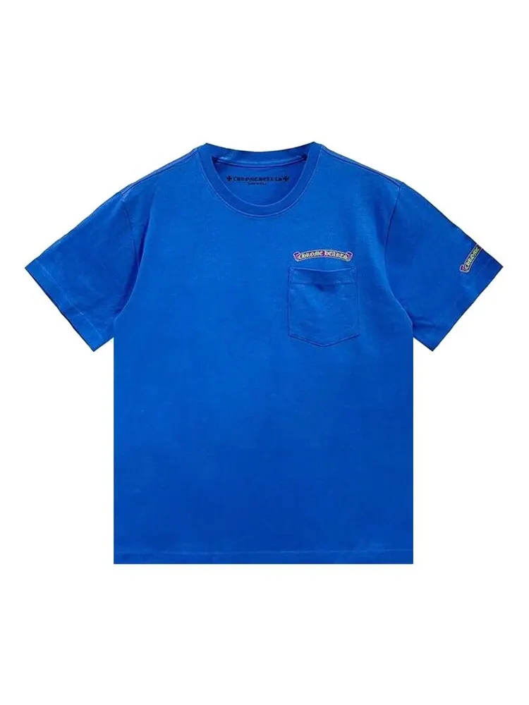 Футболка Chrome Hearts Scroll Label Pocket T-Shirt Blue/Purple