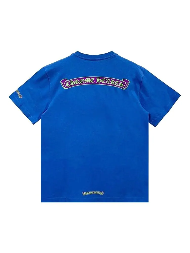 Футболка Chrome Hearts Scroll Label Pocket T-Shirt Blue/Purple — изображение 2 из 2, синий/фиолетовый
