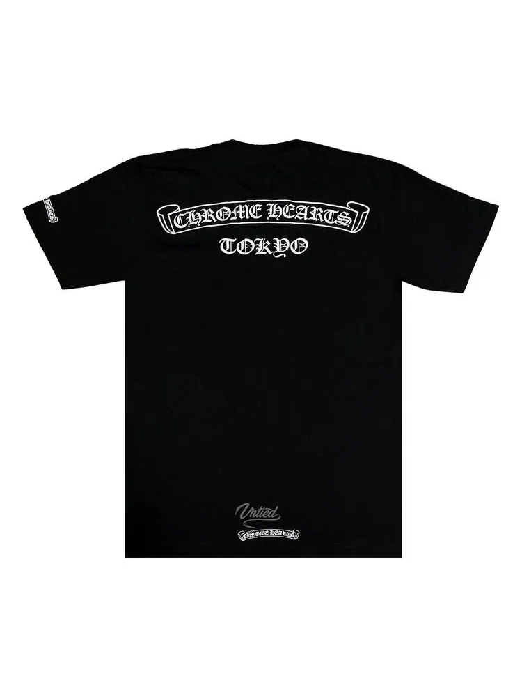 Футболка Chrome Hearts Scroll Logo Tokyo T-Shirt — изображение 2 из 2, черный
