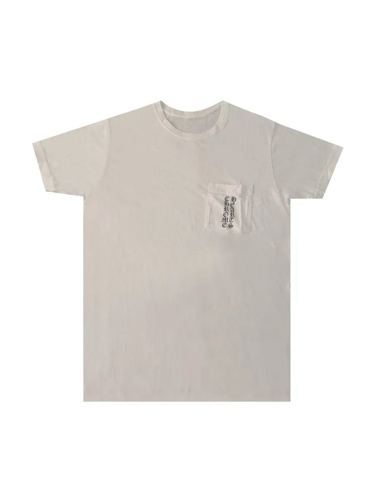 Футболка Chrome Hearts Vertical Logo Pocket Tee 'White'