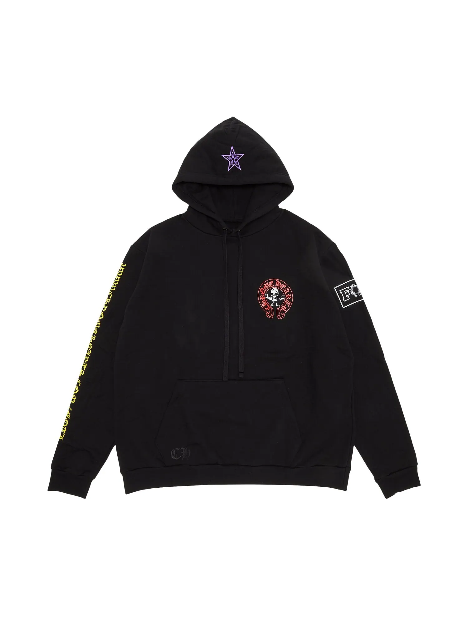 Эксклюзивная худи Chrome Hearts x Foti Skeleton Online Черный