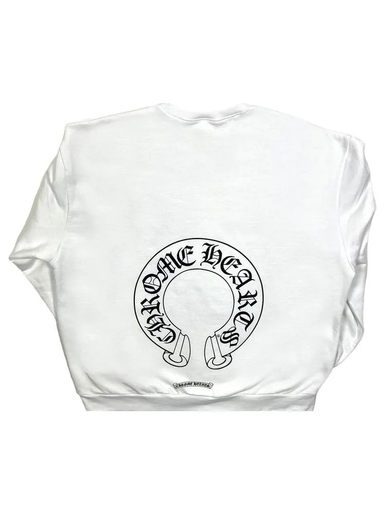 Толстовка Chrome Hearts Horseshoe Logo Crewneck White — изображение 2 из 2, белый