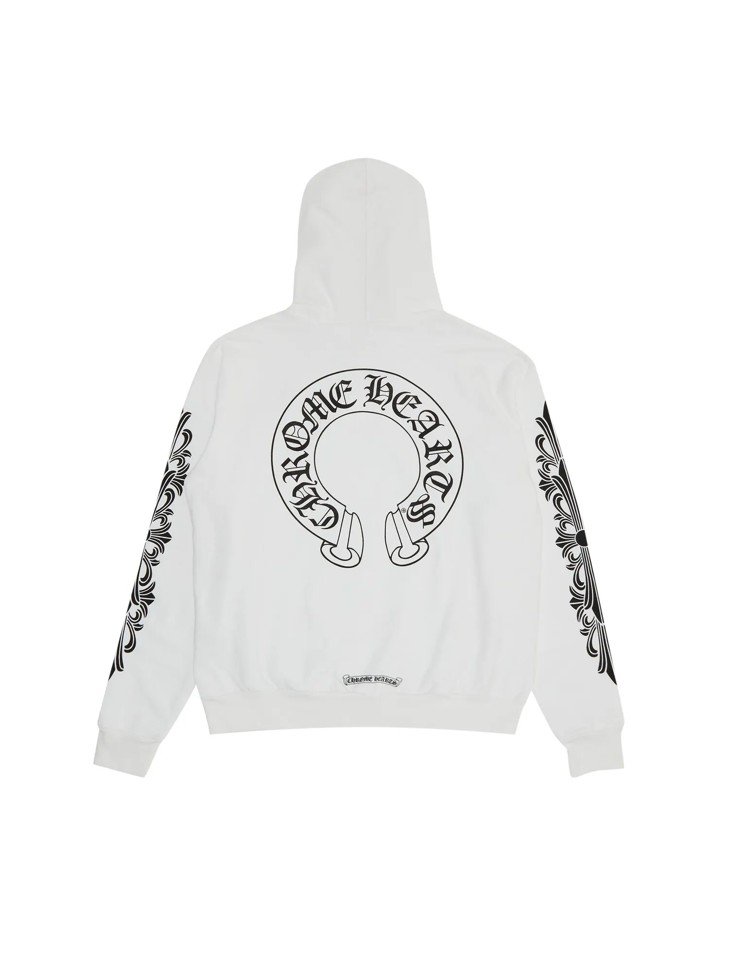 Худи Chrome Hearts с цветочным принтом Подкова — изображение 2 из 3, белый