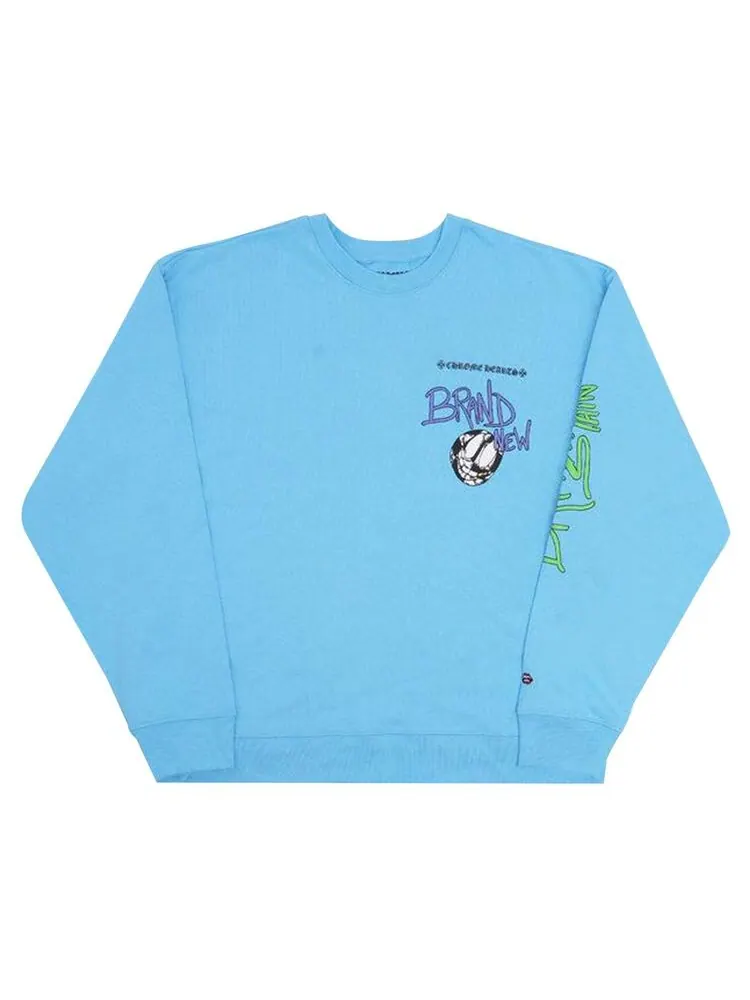 Толстовка Chrome Hearts x Matty Boy Brain New Crewneck Sweatshirt Blue