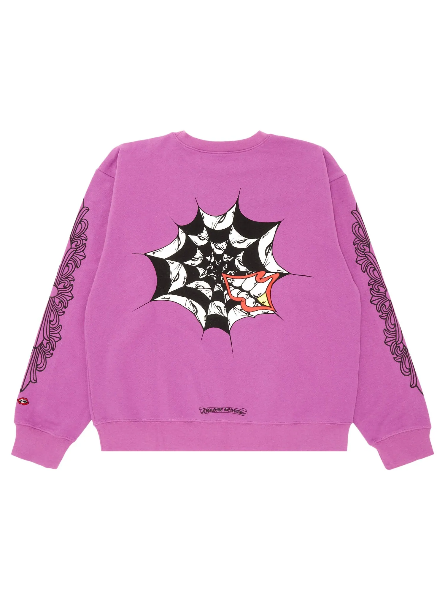 Толстовка с круглым вырезом Chrome Hearts x Matty Boy Spider Web — изображение 2 из 3, фиолетовый