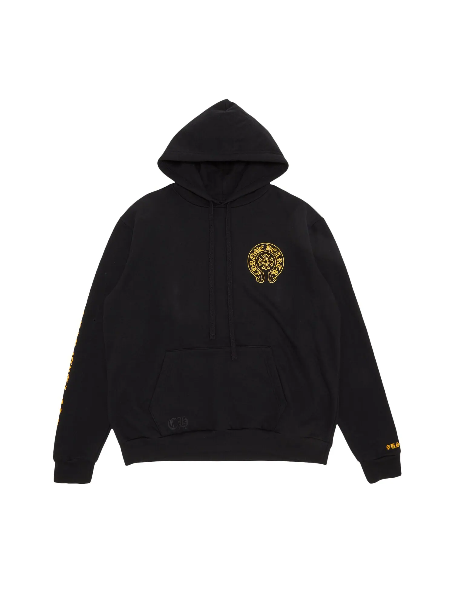 Эксклюзивная толстовка Chrome Hearts Online Черный/Желтый