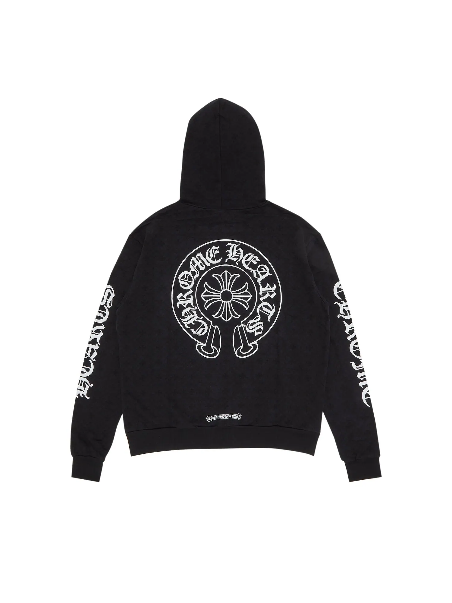Худи Chrome Hearts Plus с перекрестным принтом в виде подковы и логотипом — изображение 2 из 3, черный