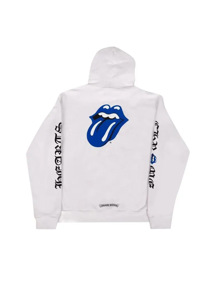 Худи Chrome Hearts Rolling Stones Hoodie — изображение 2 из 2, белый/синий