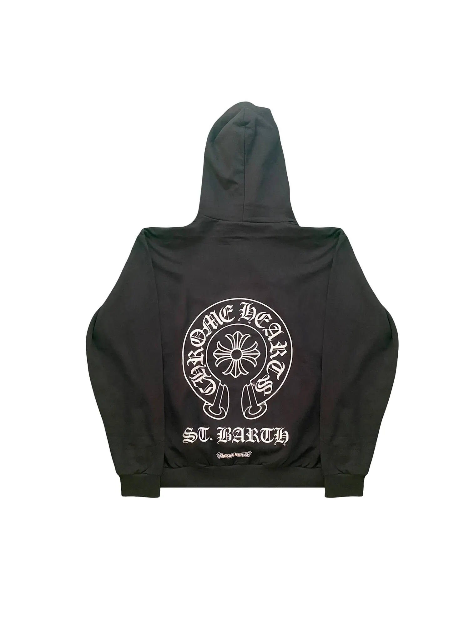 Эксклюзивная толстовка с капюшоном Chrome Hearts St. Barth Подкова — изображение 2 из 2, черный