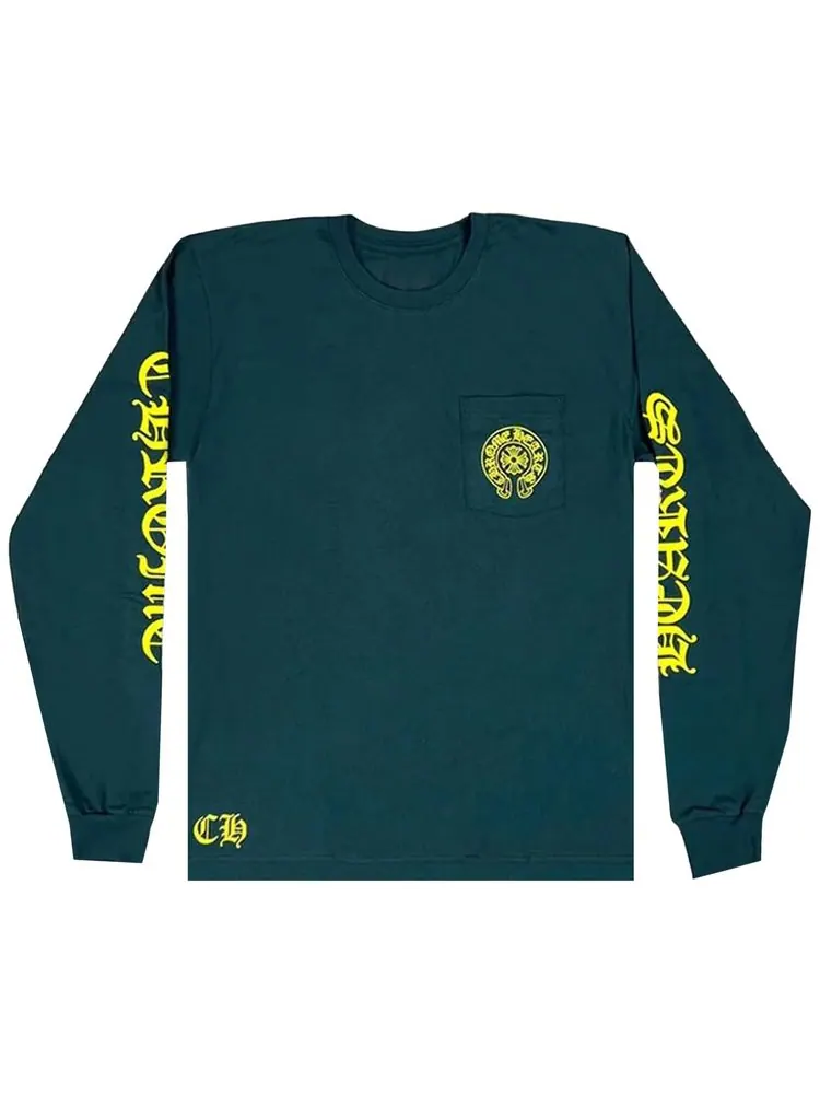 Лонгслив Chrome Hearts Horseshoe Long-Sleeve 'Green/Yellow'