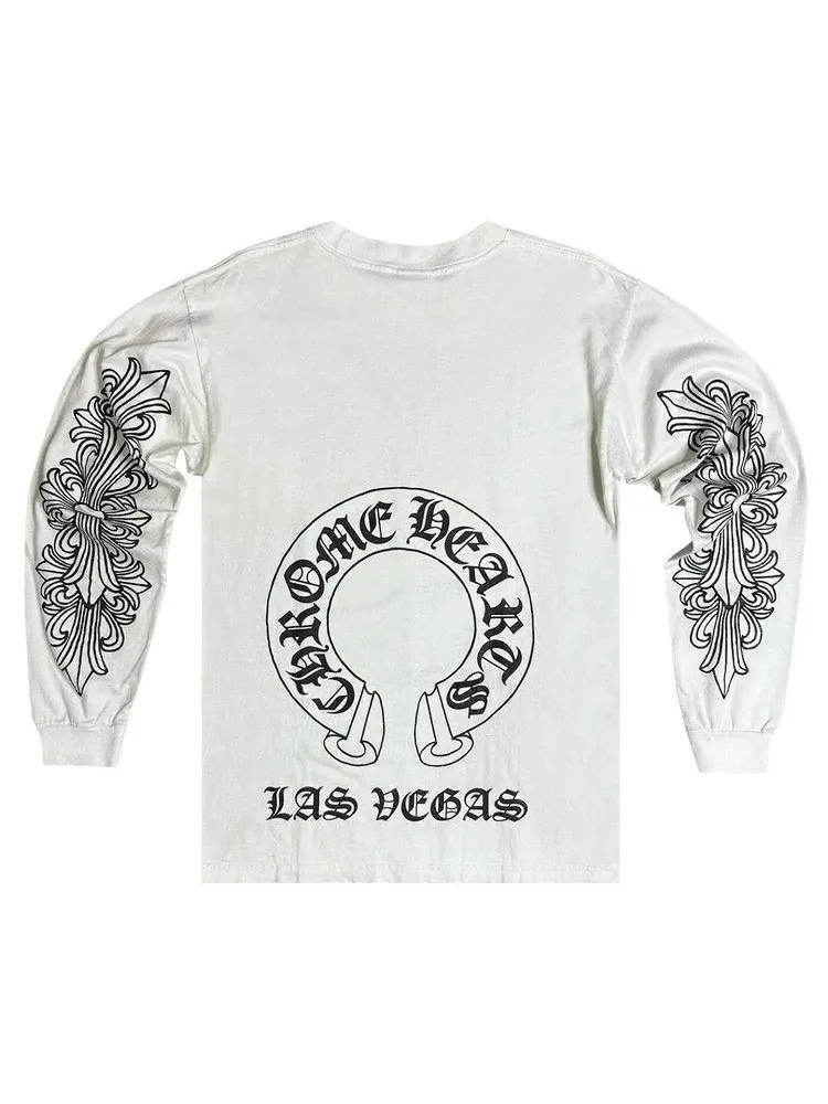 Футболка Chrome Hearts Las Vegas Exclusive Long-Sleeve T-Shirt — изображение 2 из 2, белый/черный