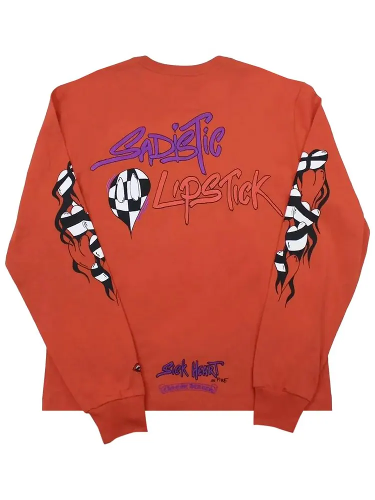 Лонгслив Chrome Hearts Matty Boy Sadistic Lipstick Long-Sleeve 'Red' — изображение 2 из 2, красный