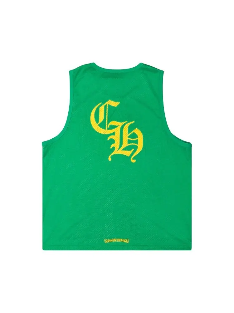 Джерси Chrome Hearts Mesh Reversible Basketball Jersey Green/White — изображение 2 из 3, зеленый/белый