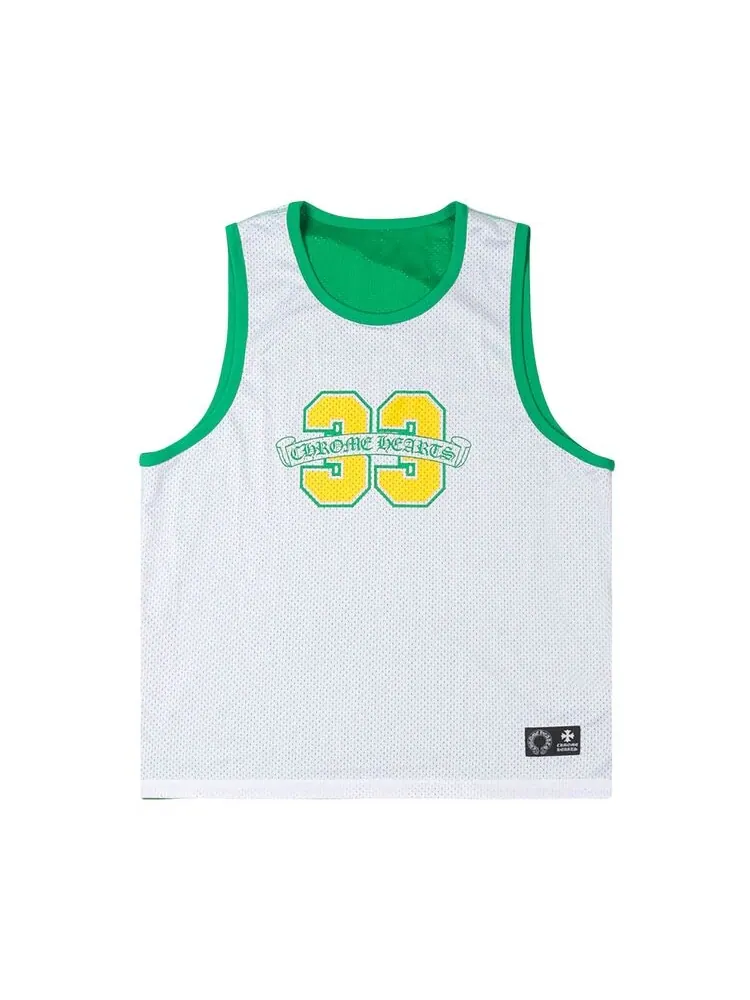 Джерси Chrome Hearts Mesh Reversible Basketball Jersey Green/White — изображение 3 из 3, зеленый/белый