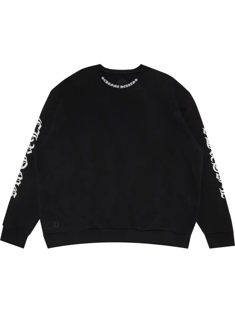 Толстовка Chrome Hearts Neck Logo Crewneck Sweatshirt 'Black'