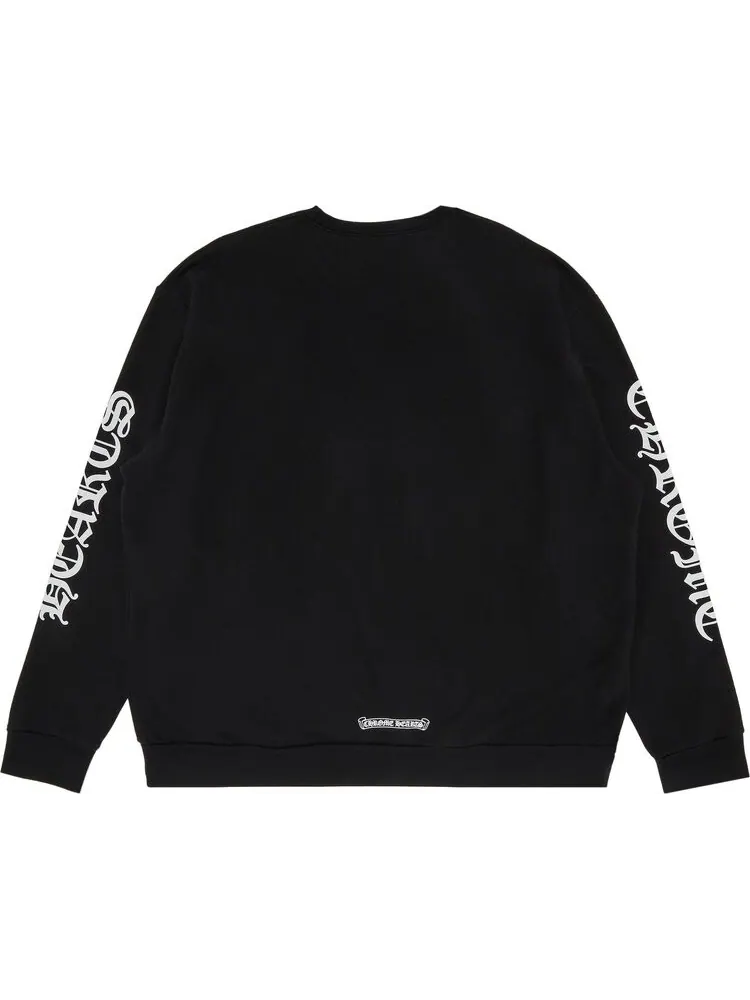 Толстовка Chrome Hearts Neck Logo Crewneck Sweatshirt 'Black' — изображение 2 из 3, черный