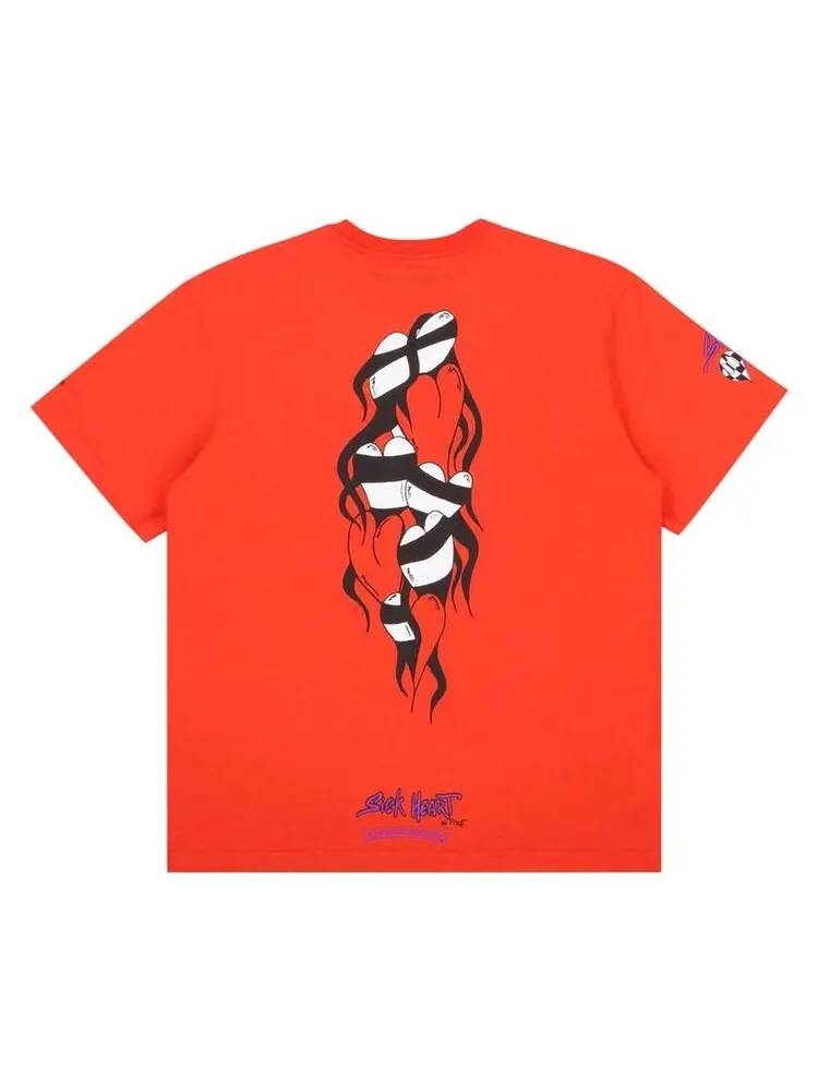 Футболка Chrome Hearts Matty Boy Sick Heart Tee Red — изображение 2 из 2, красный