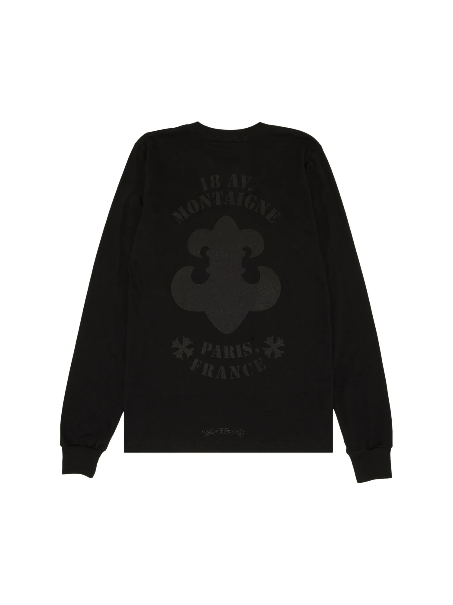Эксклюзивная футболка с длинным рукавом Chrome Hearts Paris — изображение 2 из 3, черный