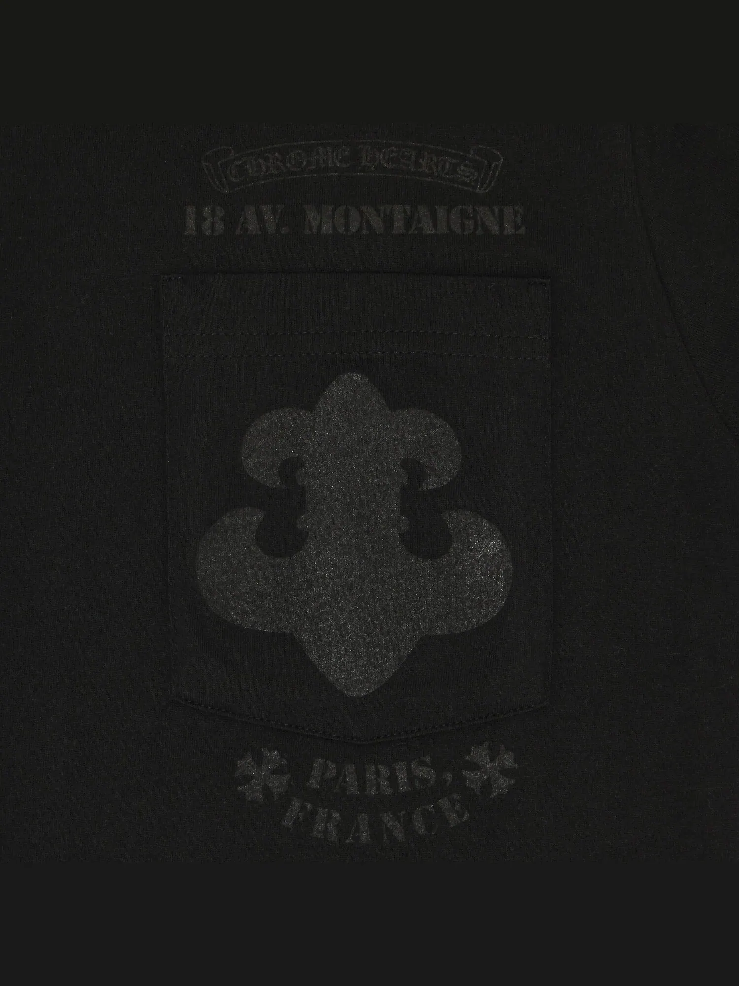 Эксклюзивная футболка с длинным рукавом Chrome Hearts Paris — изображение 3 из 3, черный